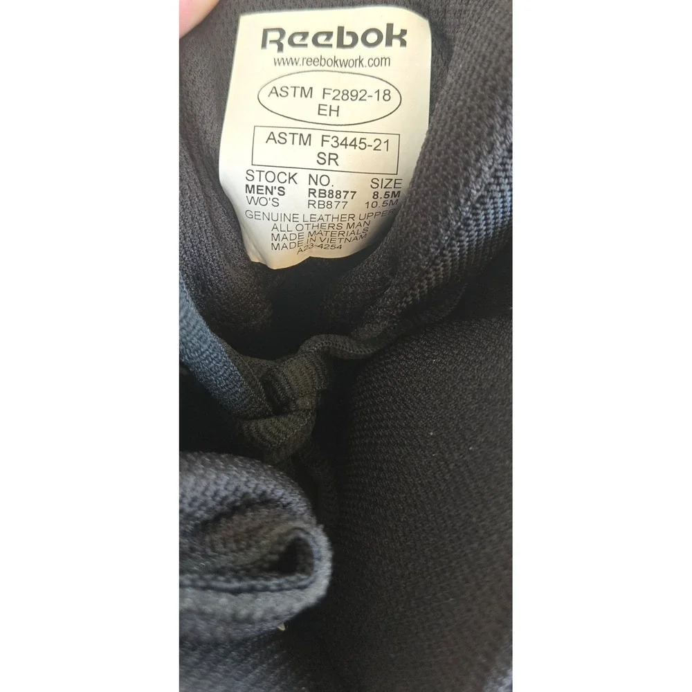 Reebok Rapid Response RB RB8877 Mens 8.5 Waterproof Tactical Side Zip BootsBlack